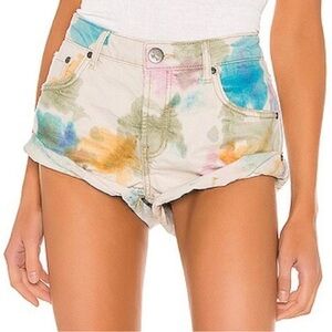One Teaspoon bandits Tie-Dye High Waist Shorts, Size 25